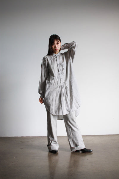 1980s Issey Miyake Plantation Cotton Stripe Tunic