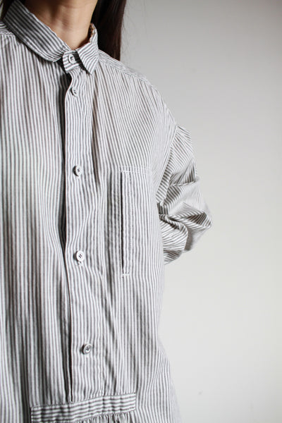 1980s Issey Miyake Plantation Cotton Stripe Tunic