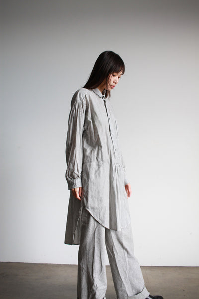 1980s Issey Miyake Plantation Cotton Stripe Tunic