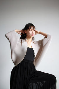 1970s Grey Accordion Pleated Structural Jacket