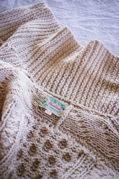 1950s Handknit Wool Irish Sweater