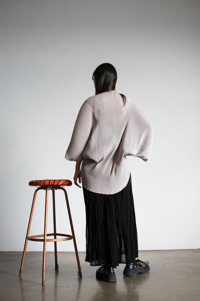 1970s Grey Accordion Pleated Structural Jacket
