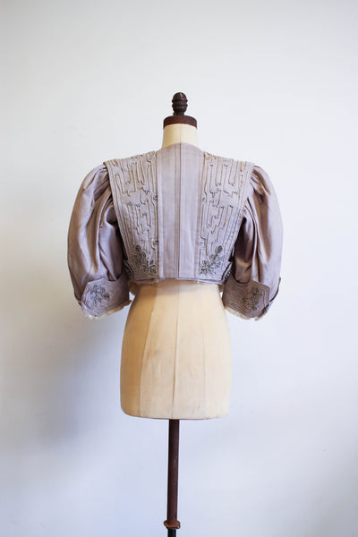 Victorian Rare Dove Grey Soutache Wool Jacket