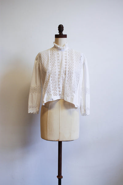 Victorian Cotton Doily Paneled Blouse