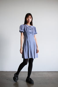 1940s Perwrinkle Crepe Midi Dress