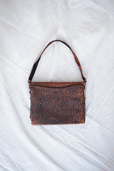 Antique Textured Leather Layered Handbag