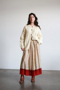 1980s Ralph Lauren Pheasant Plaid Skirt