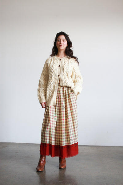 1980s Ralph Lauren Pheasant Plaid Skirt