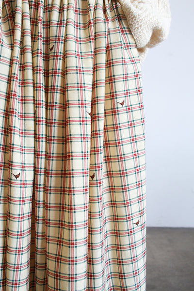 1980s Ralph Lauren Pheasant Plaid Skirt