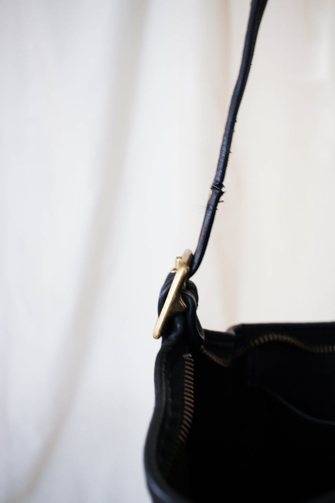 1980s Coach Black Leather Bucket Bag – Blossom Vintage