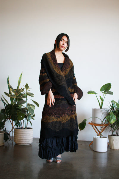 1980s Sonia Rykiel Knit Woven Coat