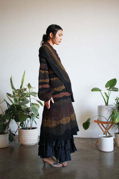 1980s Sonia Rykiel Knit Woven Coat