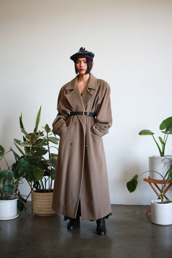 1980s Albert Nipon Mocha Wool Trench Coat – Blossom Vintage