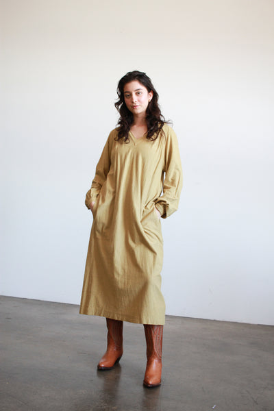 1970s Missoni Raw Silk Chartreuse Dress