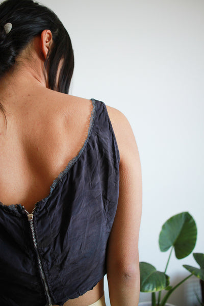 1950s Eggplant Over-dyed Silk Camisole
