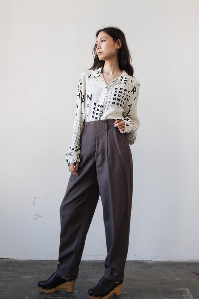 1980s Ann Taylor Ribbed Wool Trousers