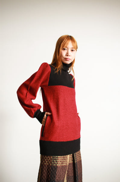 1970s Yves Saint Laurent Berry Wool Knit Pullover