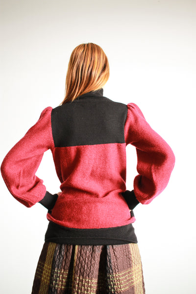 1970s Yves Saint Laurent Berry Wool Knit Pullover