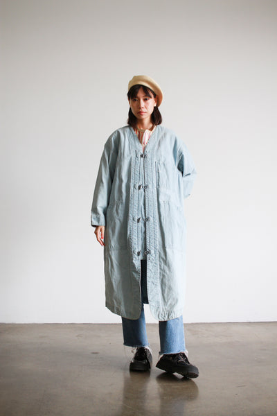 1980s Issey Miyake Plantation Chambray Denim Toggle Coat