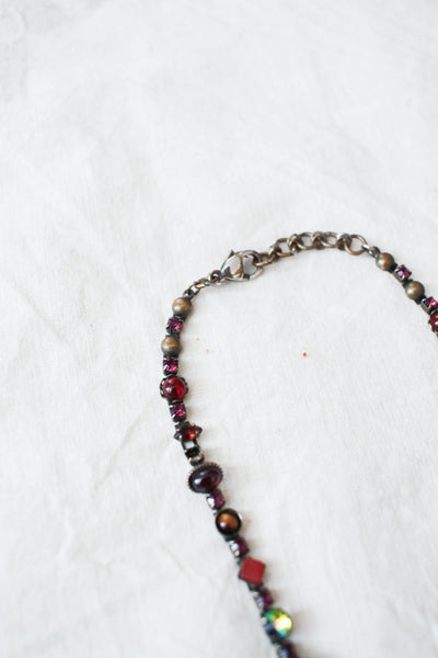 1950s Ruby Red Gemstone Necklace