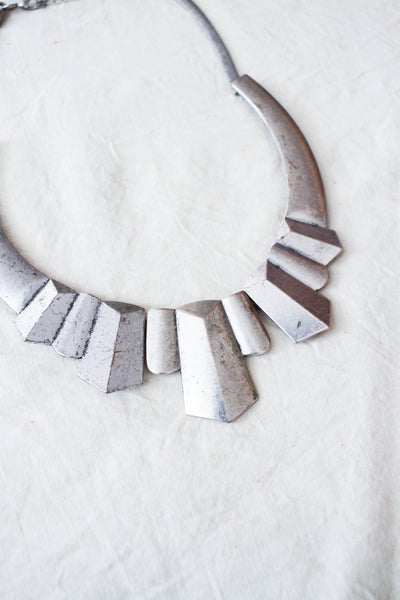 1980s Silver Plated Roman Style Necklace