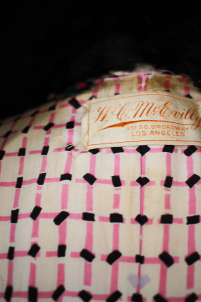 1920s Reversible Salmon Pink Velvet Opera Coat