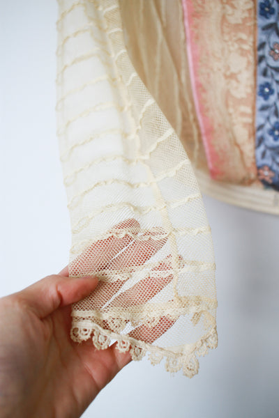 Edwardian Beige Embroidered Lace and Beaded Bodice