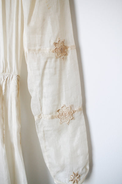 Edwardian Ecru Silk Lawn Dress