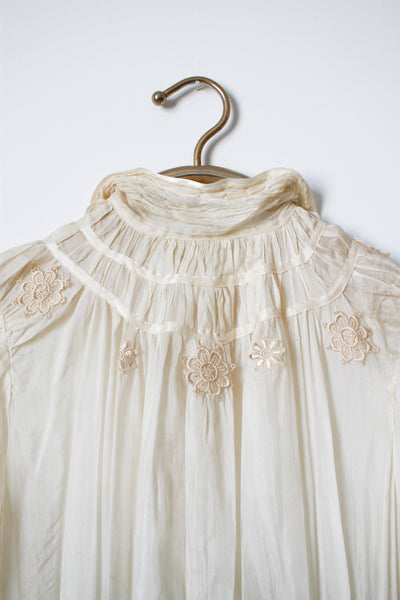 Edwardian Ecru Silk Lawn Dress
