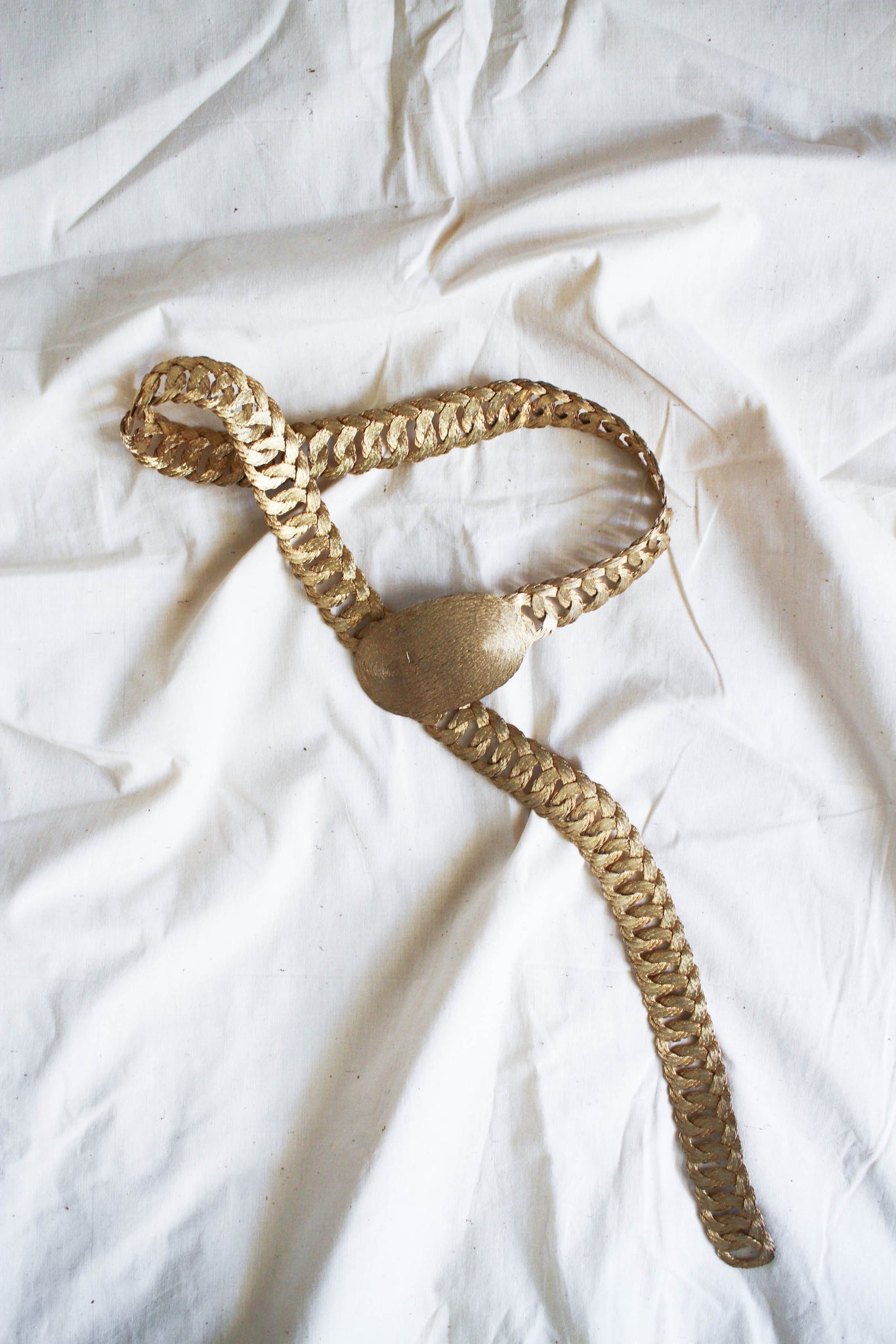 1970s Gold Threaded Woven Belt
