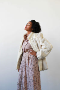 1960s Soft Snow Rabbit Fur Coat